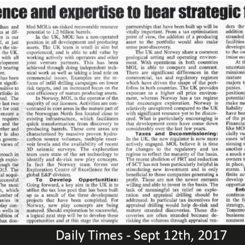 Daily Times - Sept 12th, 2017