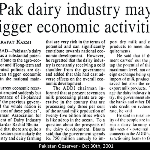 Pakistan Observer - Oct 30th, 2001