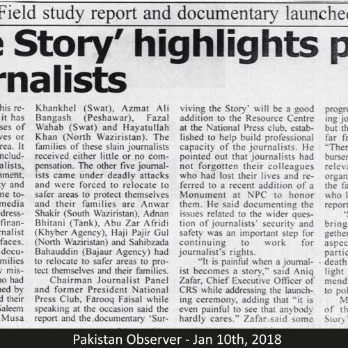 Pakistan Observer - Jan 10th, 2018