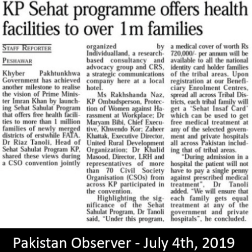 Pakistan Observer - July 4th, 2019